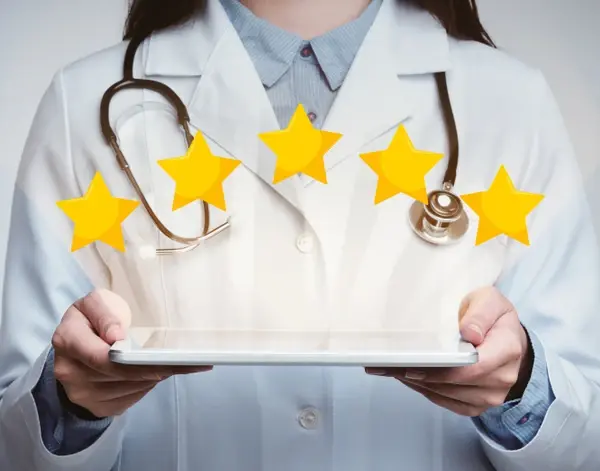 Healthcare professional with a 5-star rated practice website