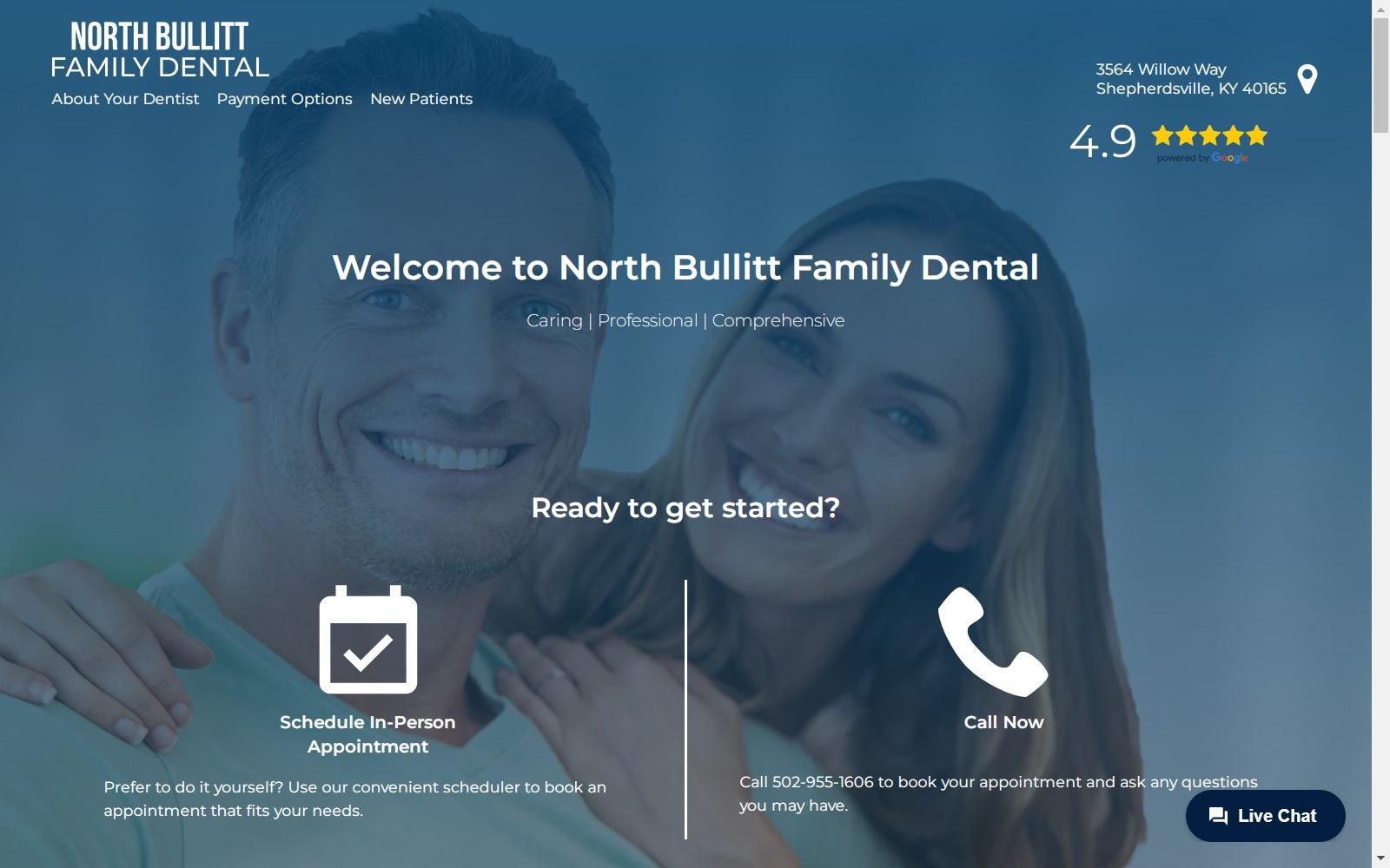 North Bullitt Family Dental screenshot