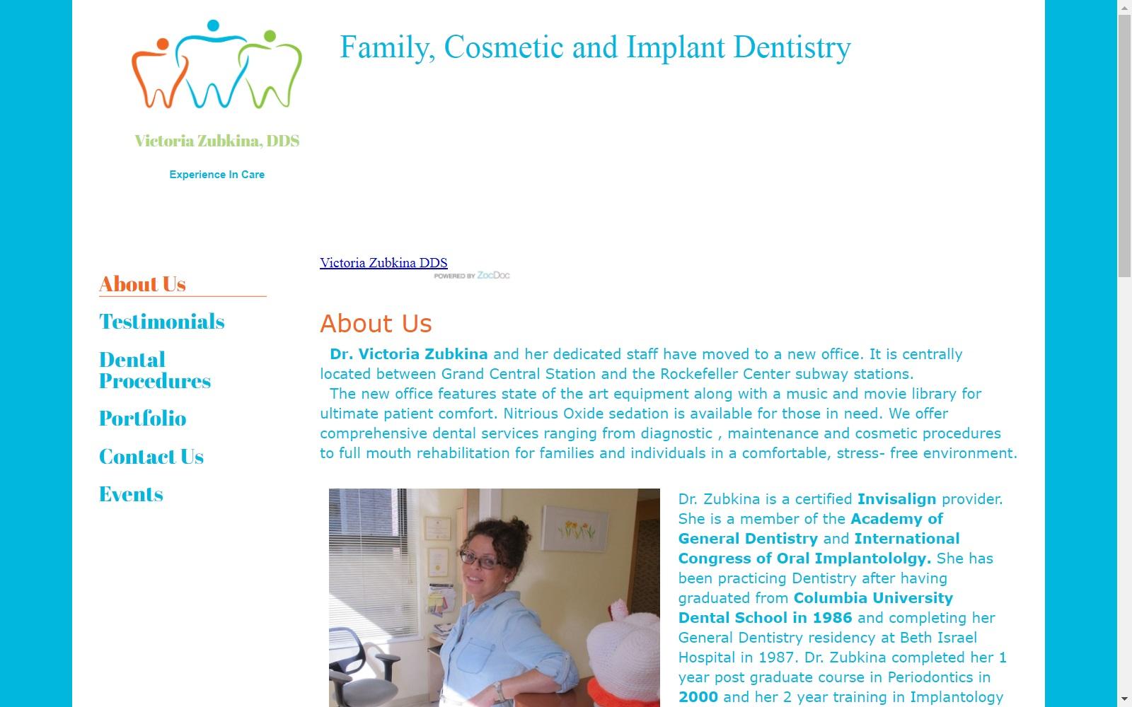 Zubkina Victoria DDS screenshot