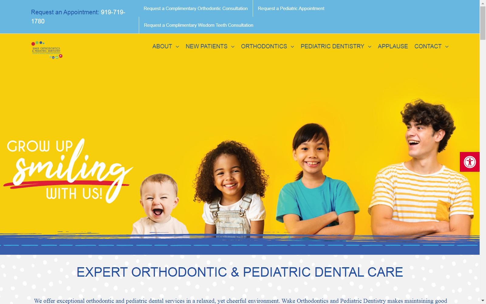 Wake Orthodontics & Pediatric Dentistry screenshot