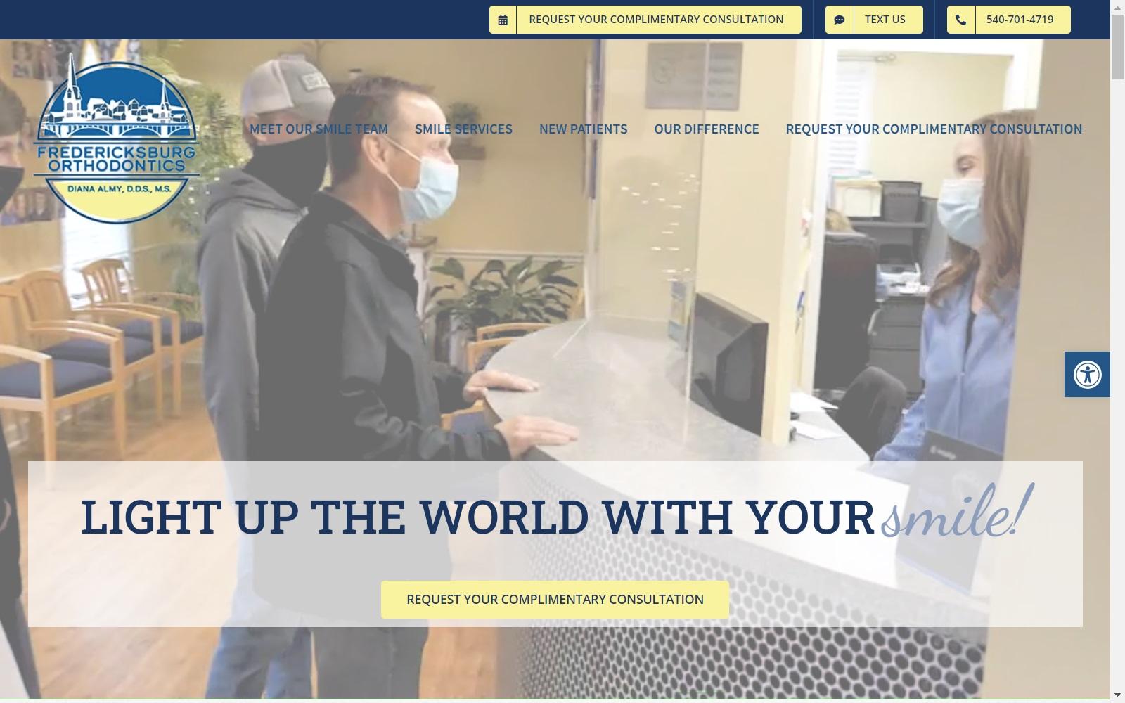 Fredericksburg Orthodontics screenshot