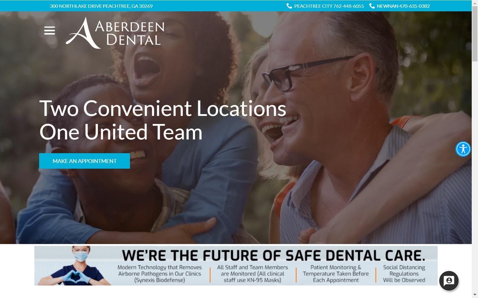 Aberdeen Dental Group screenshot