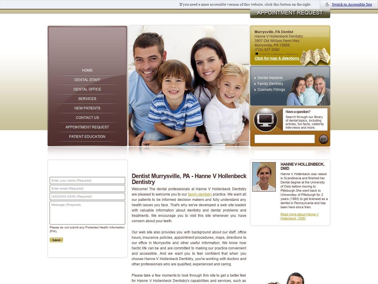 Hollenbeck Hanne V DDS screenshot