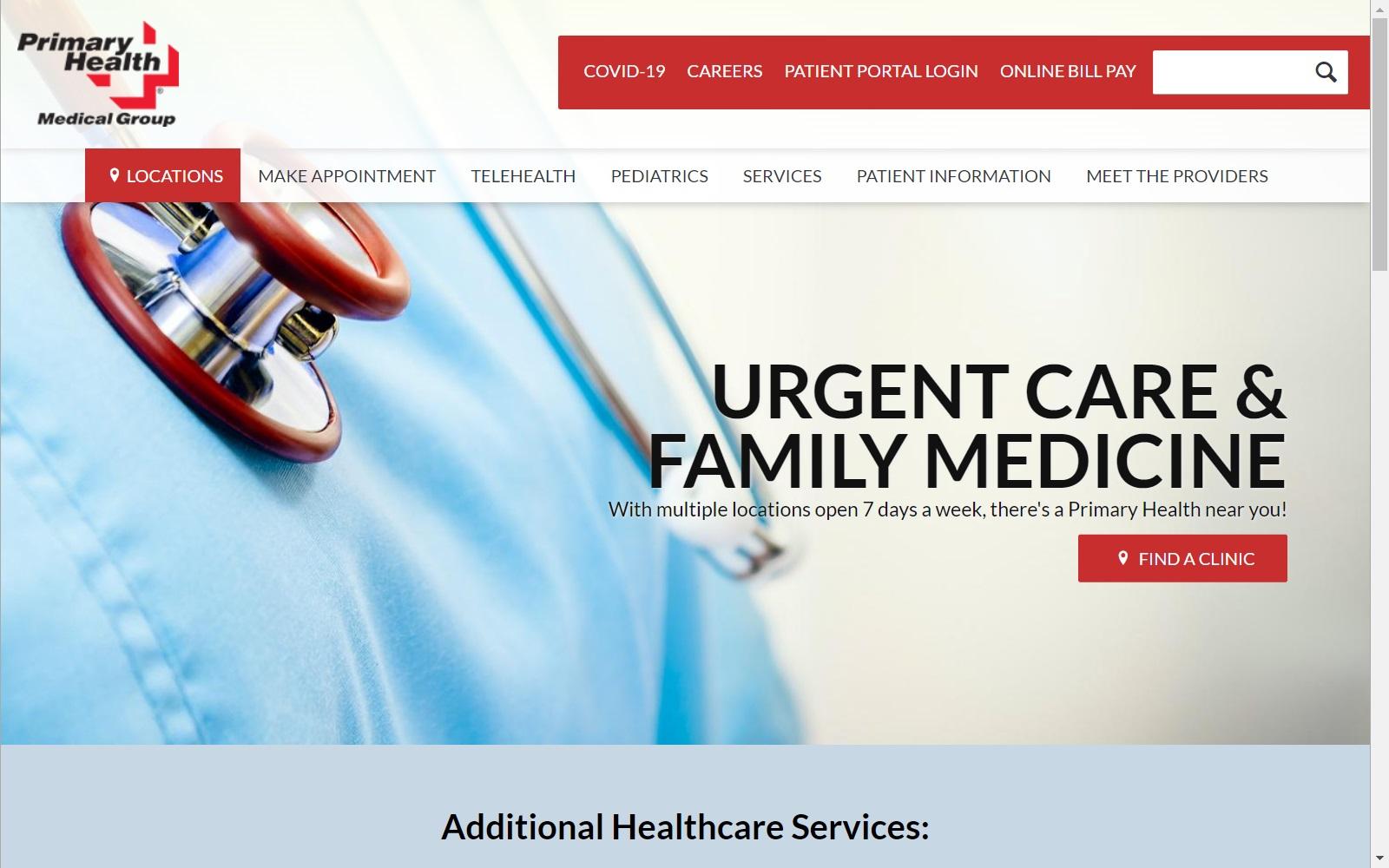 Primary Health Medical Group Crossroads screenshot