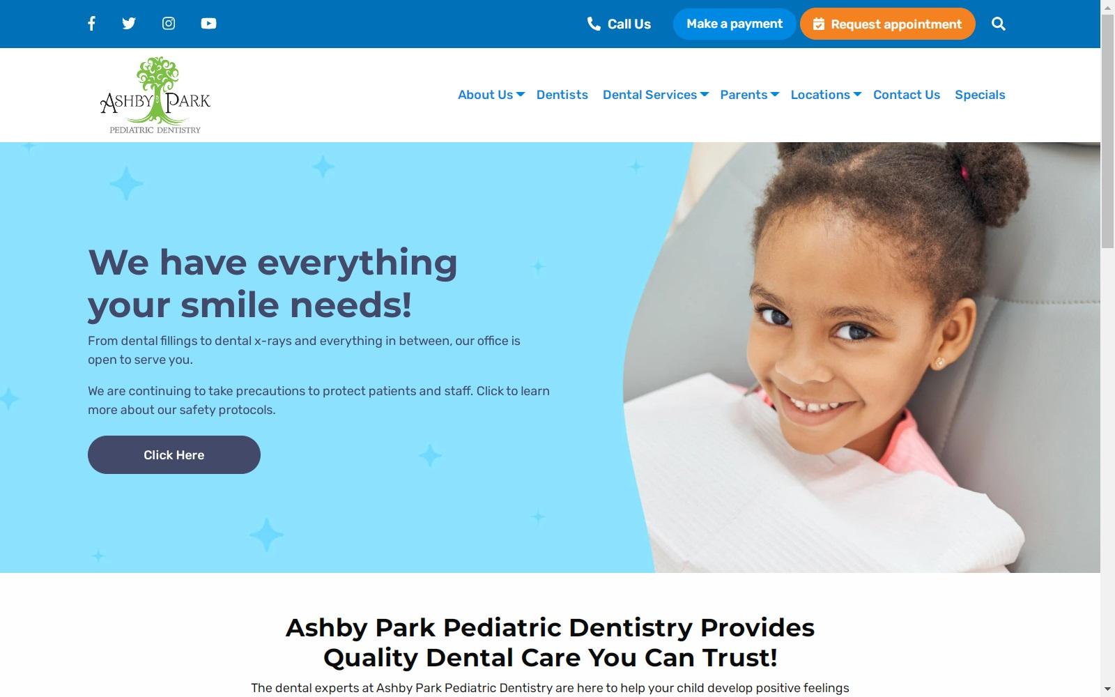 Ashby Park Pediatric Dentistry screenshot