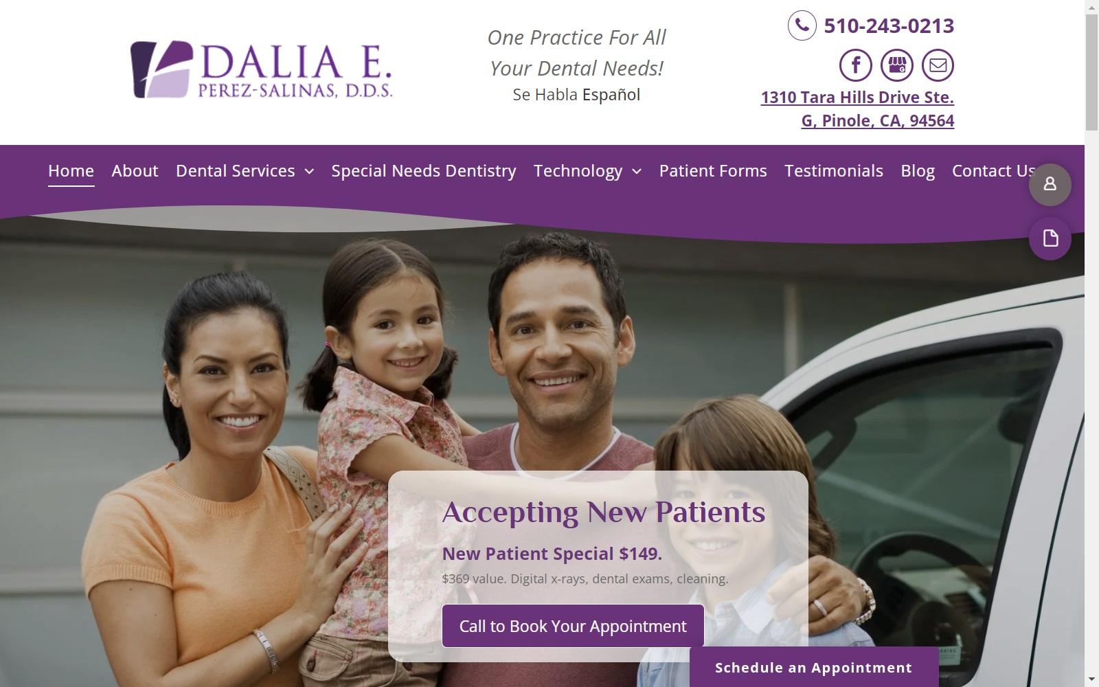 Dalia E Perez-Salinas DDS screenshot