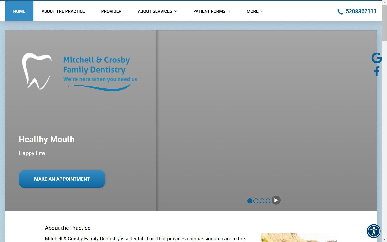 Mitchell & Crosby Family Dentistry screenshot