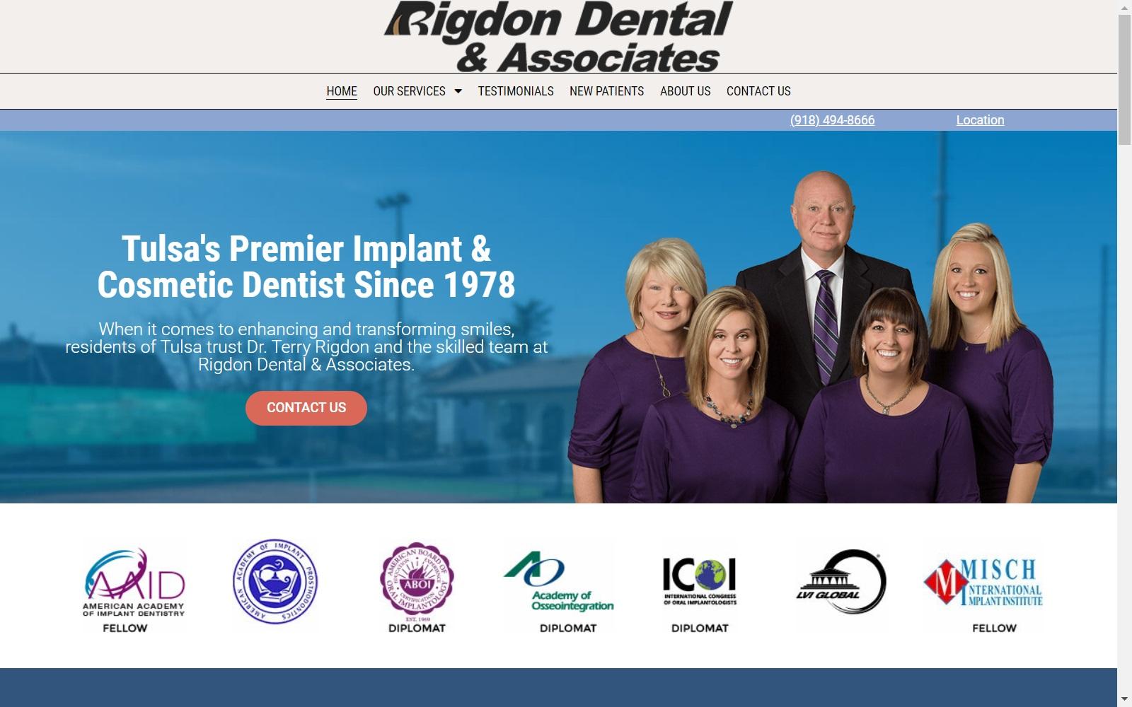 Rigdon Dental & Associates screenshot