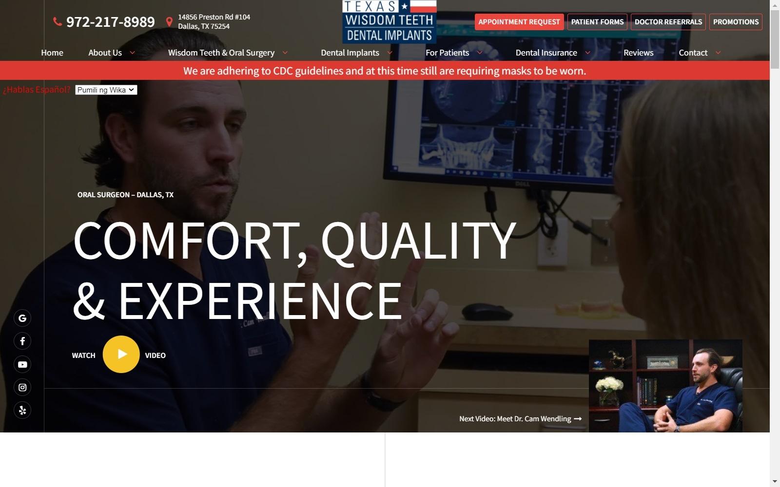 Texas Wisdom Teeth & Dental Implants screenshot