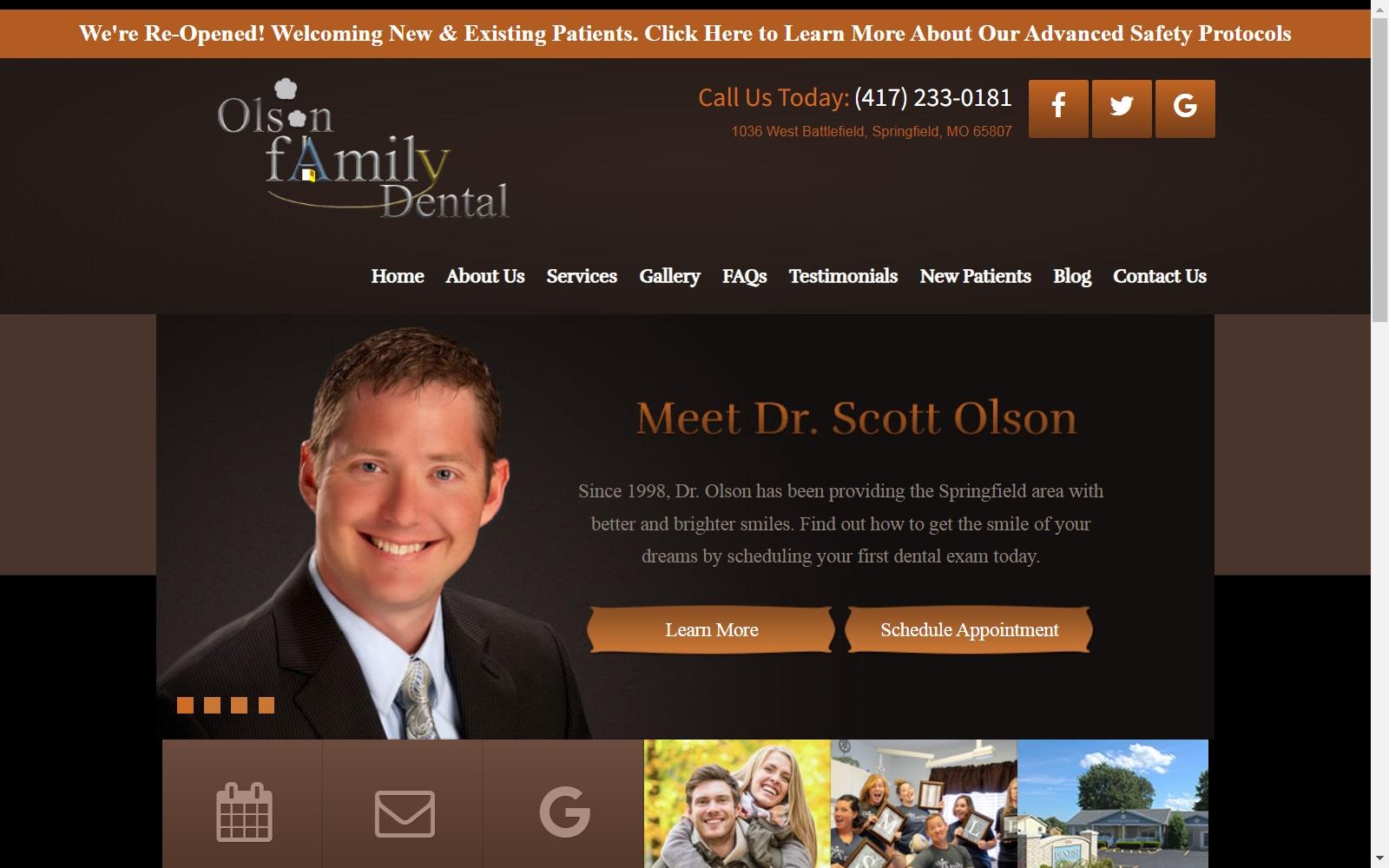 Olson Family Dental screenshot