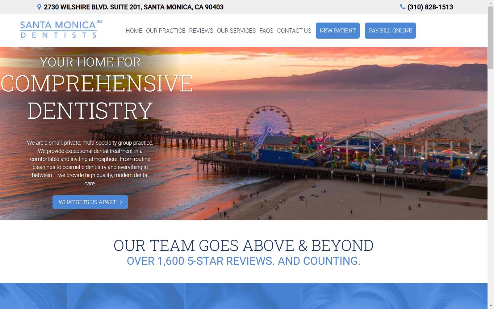 Santa Monica Dentists screenshot