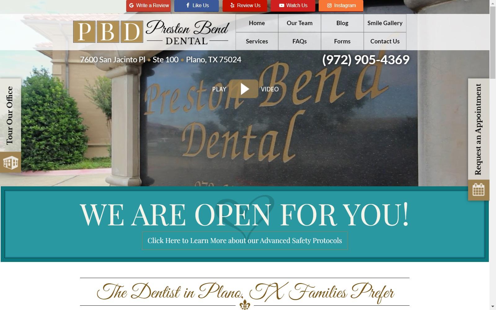 Preston Bend Dental screenshot