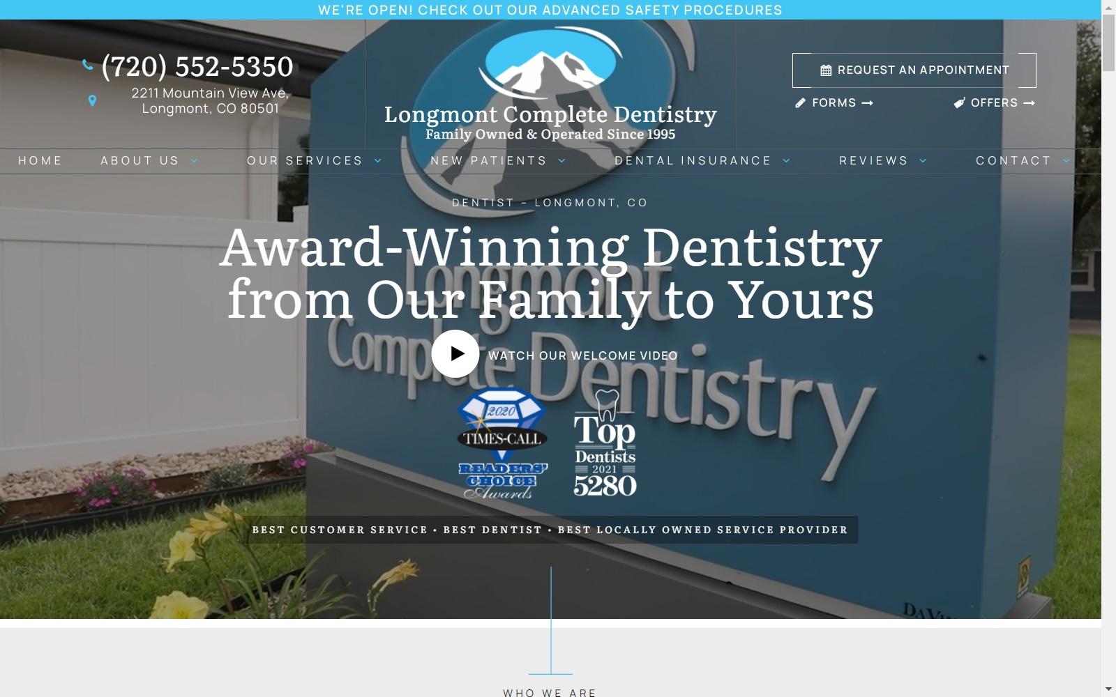 Longmont Complete Dentistry screenshot