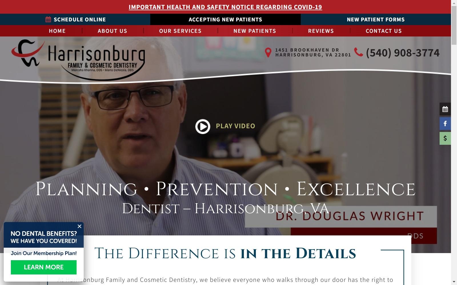 Harrisonburg Family & Cosmetic Dentistry screenshot