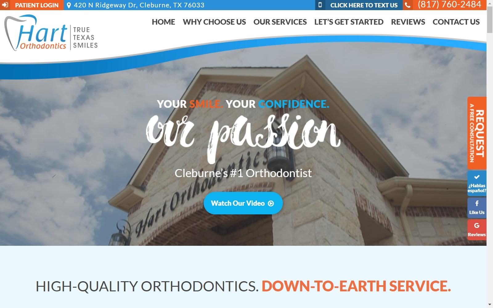 Hart Orthodontics screenshot