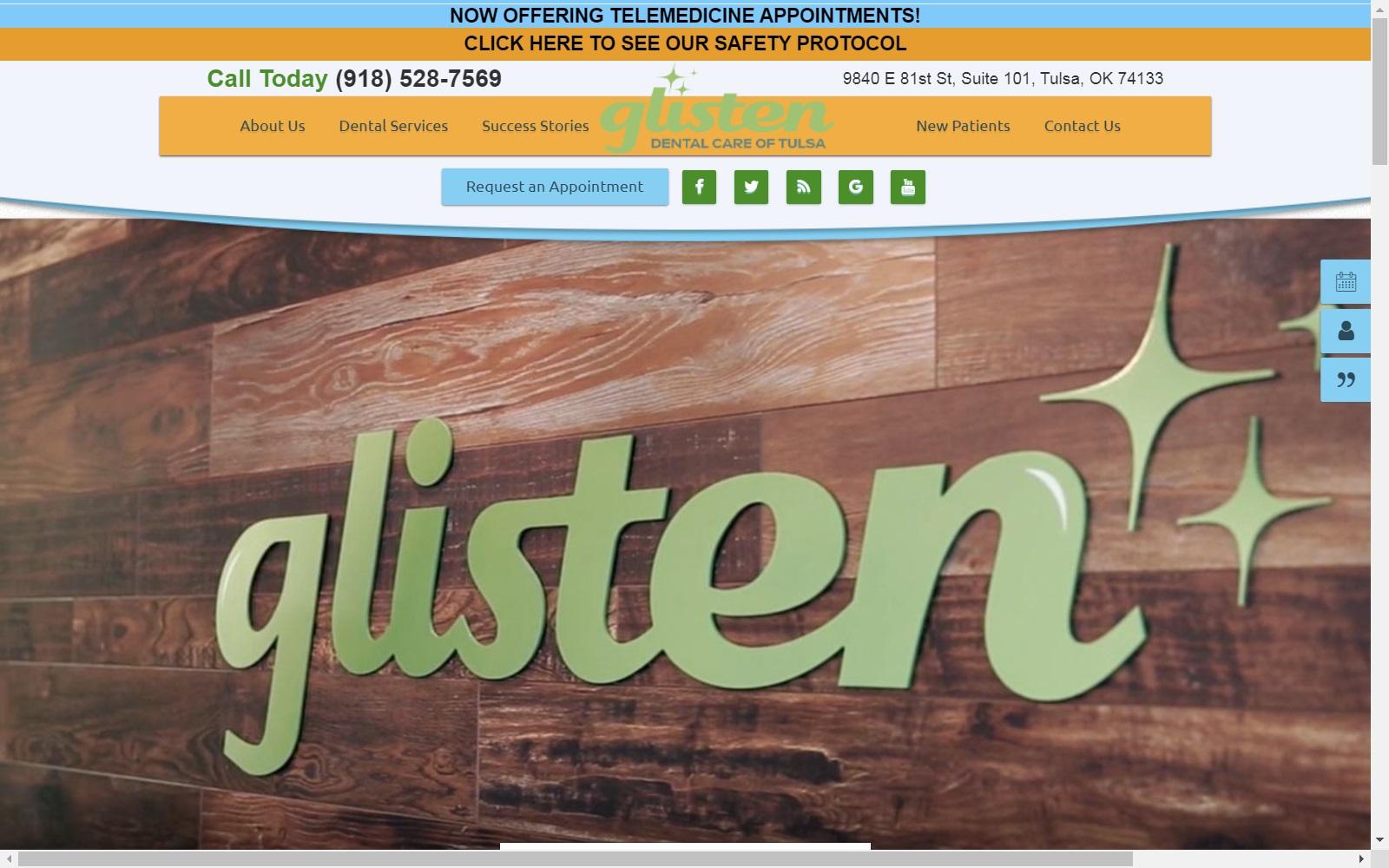 Glisten Dental screenshot