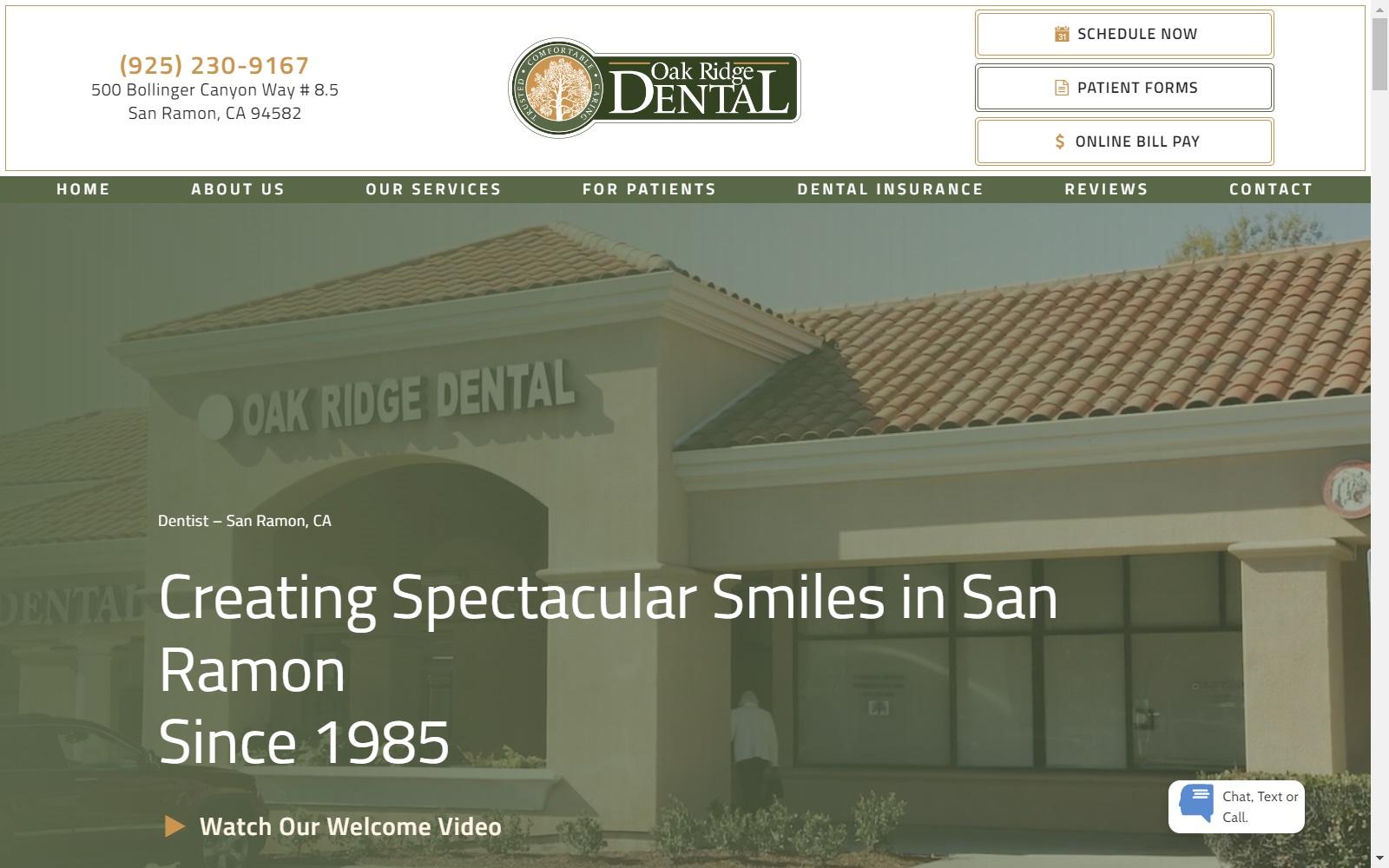 Oak Ridge Dental screenshot