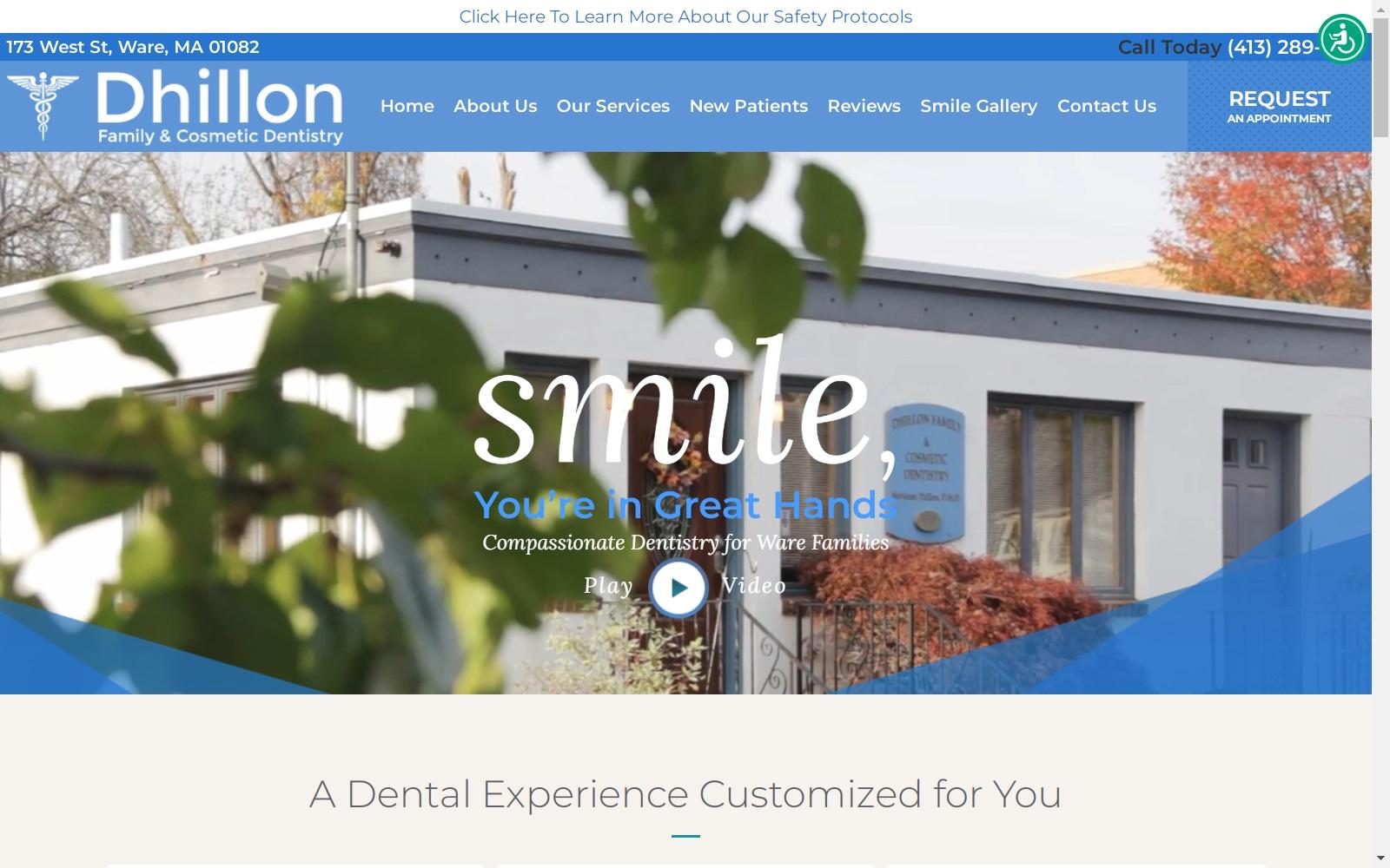 Dhillon Family & Cosmetic Dentistry screenshot