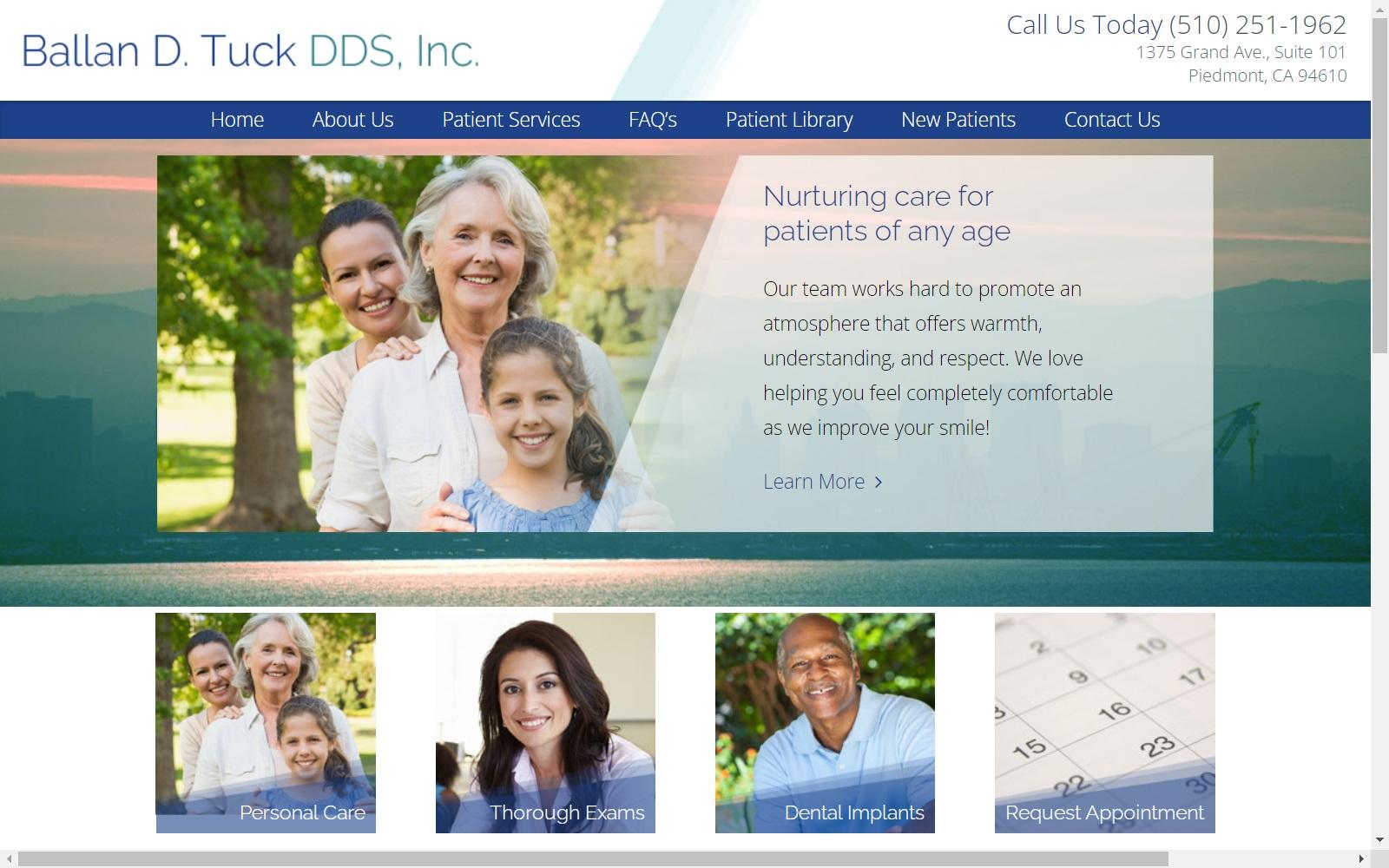 Ballan D. Tuck DDS, Inc. screenshot