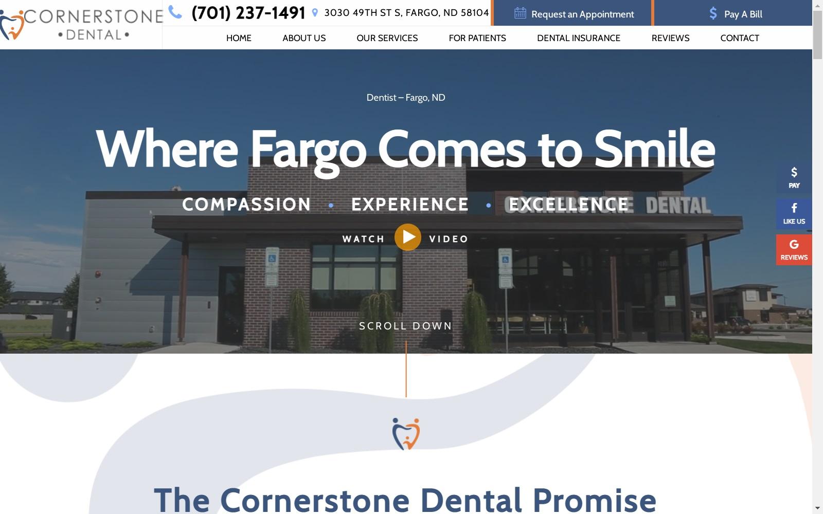 Cornerstone Dental Group LLC screenshot