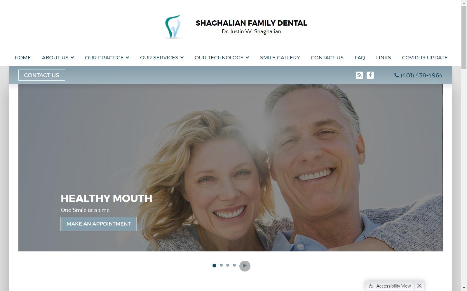 Shaghalian Family Dental screenshot