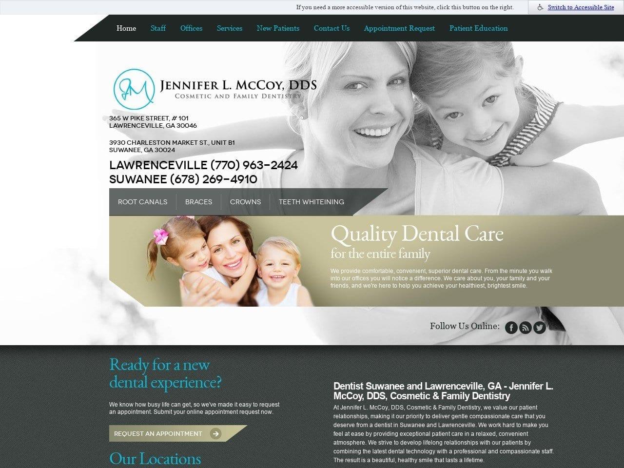 Jennifer L. Mccoy Dds Cosmetic & Family Dentistr screenshot