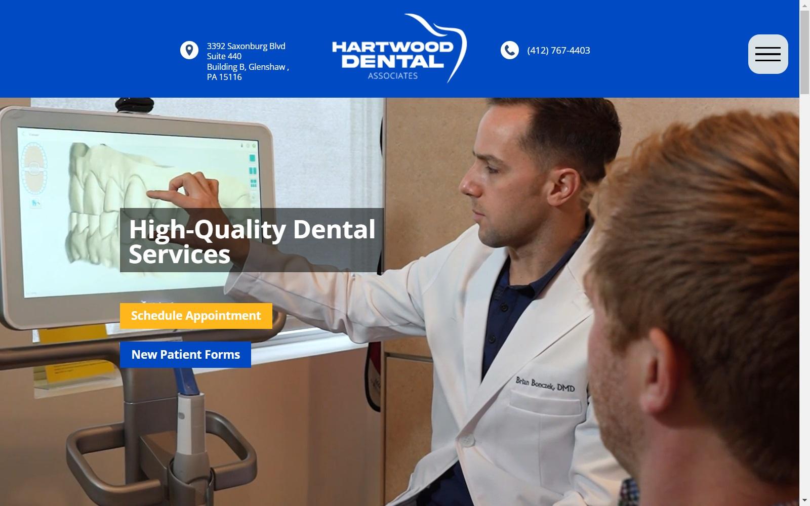 Hartwood Dental Associates screenshot