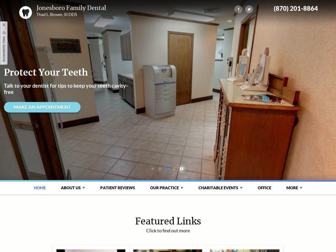 Jonesboro Family Dental Dr. Hunter A. Smith & Dr. screenshot