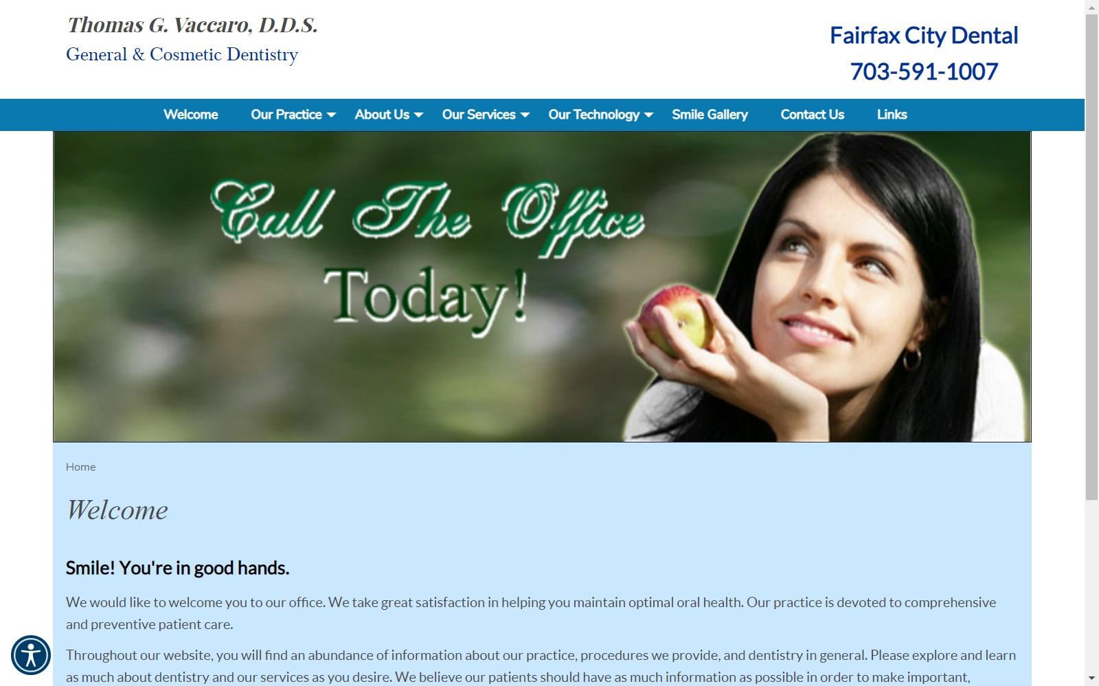 Fairfax City Dental screenshot