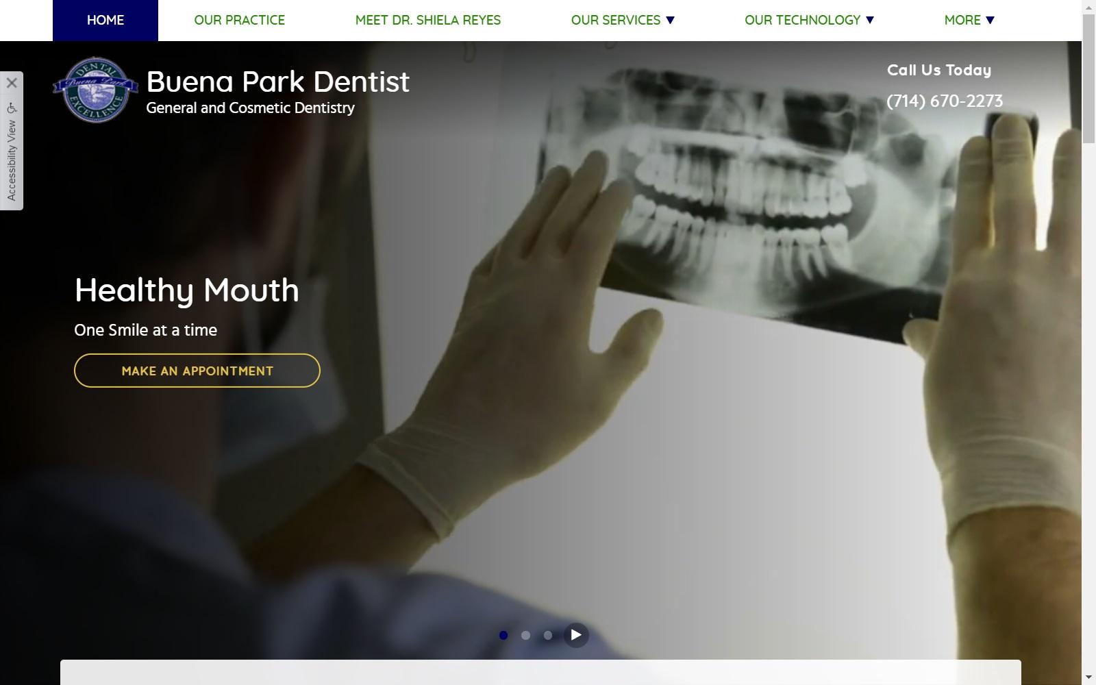 Buena Park Dentist Shiela Reyes, DDS screenshot