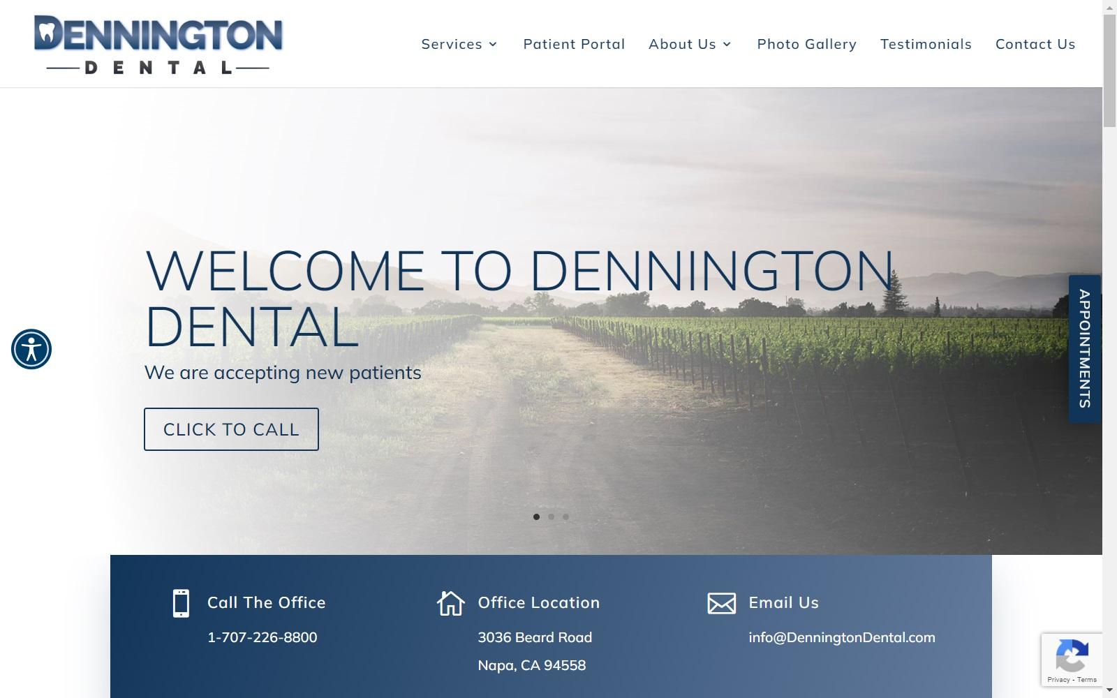 Dennington Dental screenshot