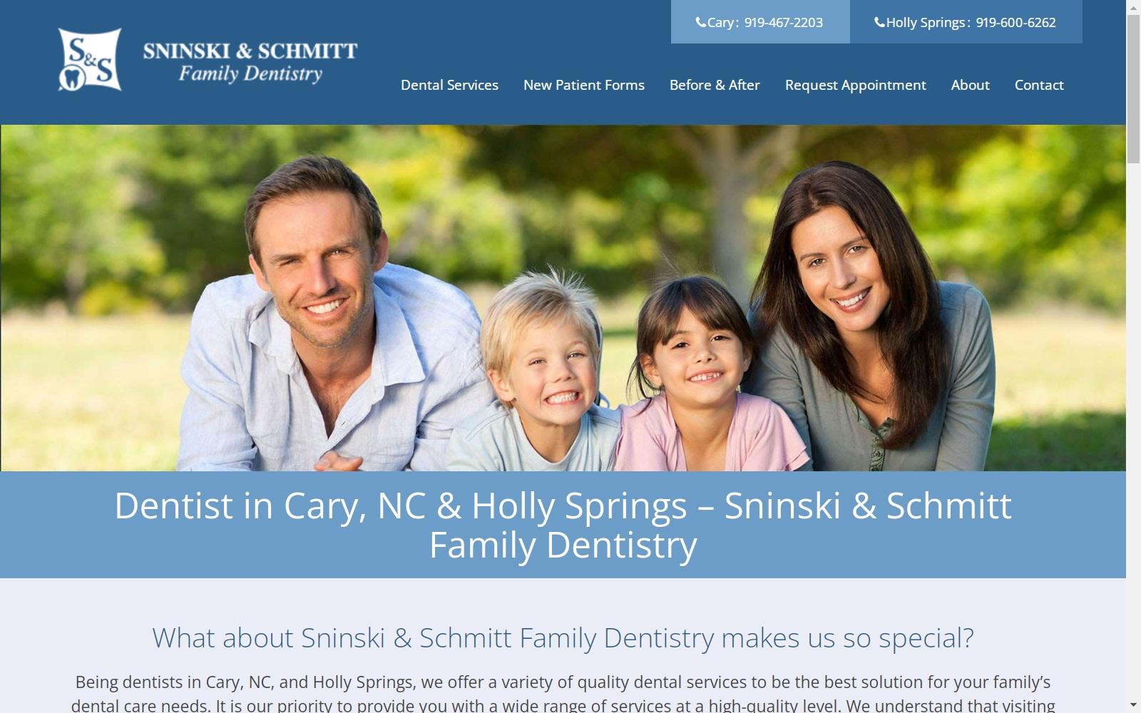 Sninski & Schmitt Family Dentistry screenshot