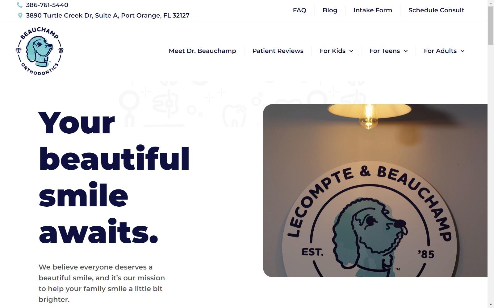 Beauchamp Orthodontics screenshot