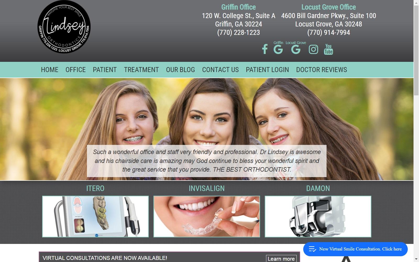 Lindsey Orthodontics screenshot