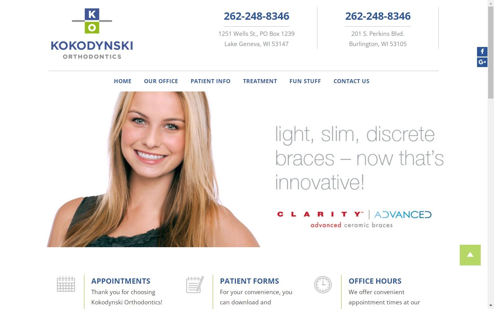 Kokodynski Orthodontics screenshot
