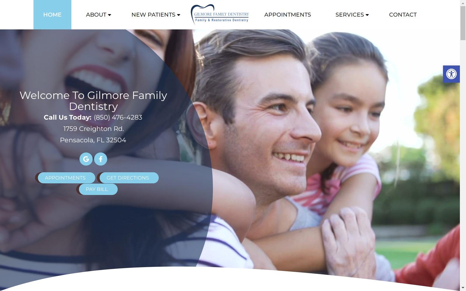 Gilmore Family Dentistry screenshot