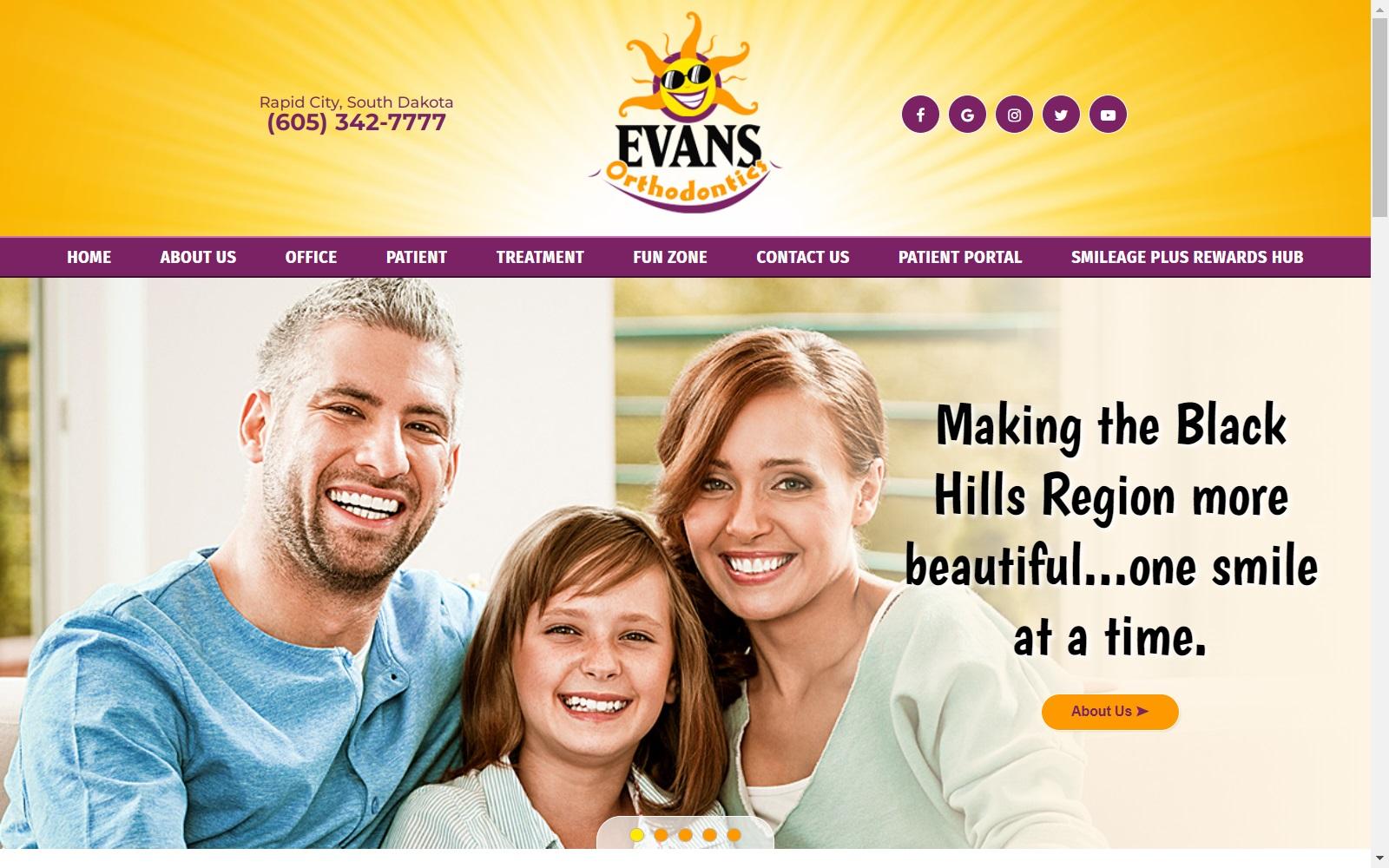 Evans Orthodontics screenshot