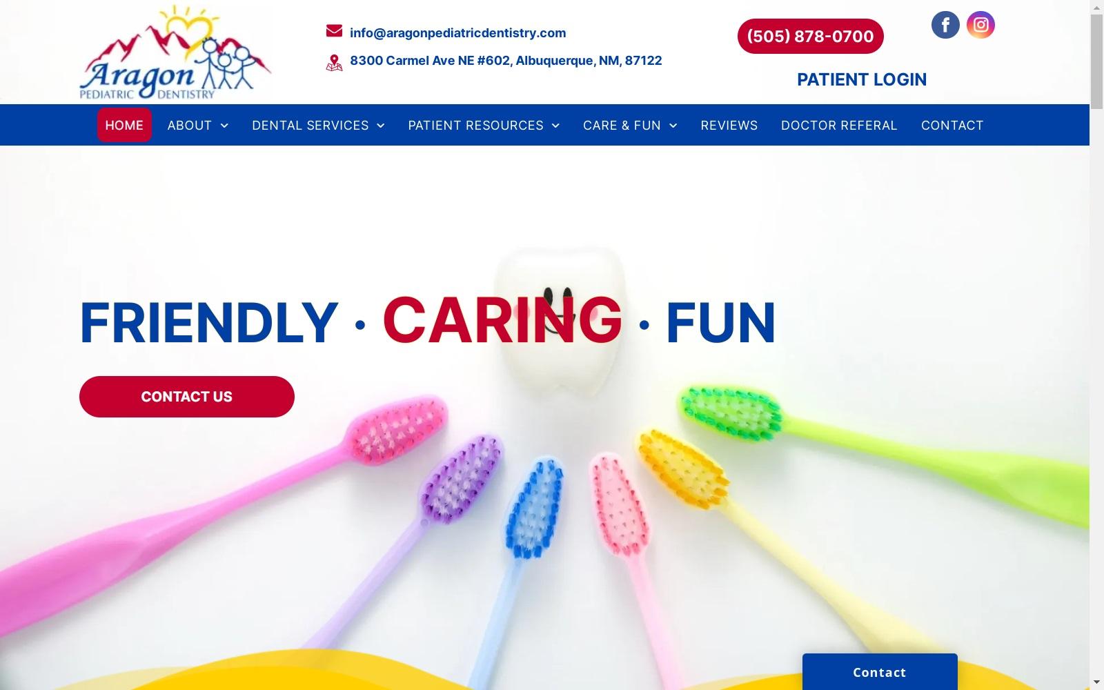 Aragon Pediatric Dentistry screenshot