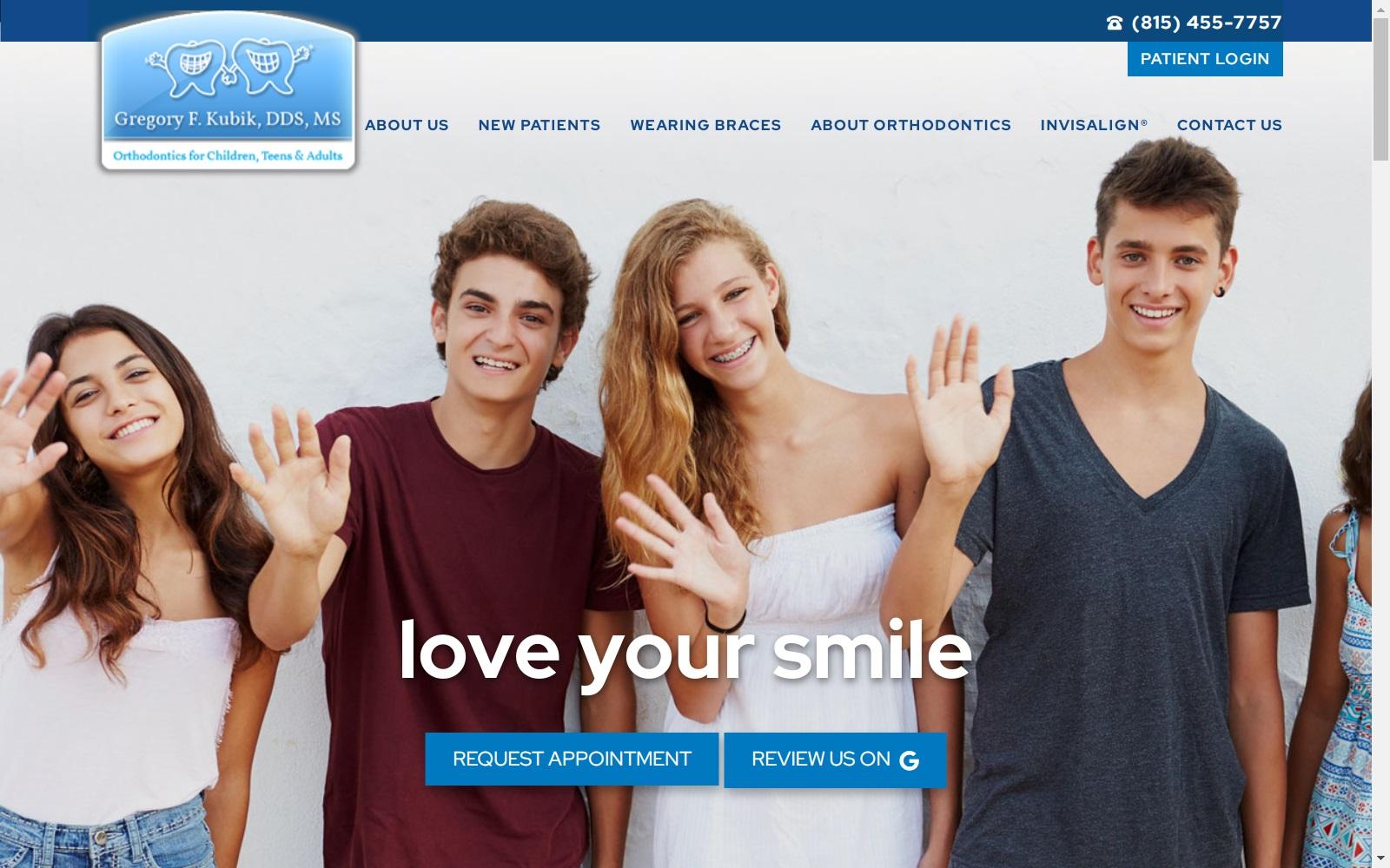 Dr. Gregory F. Kubik Orthodontist screenshot