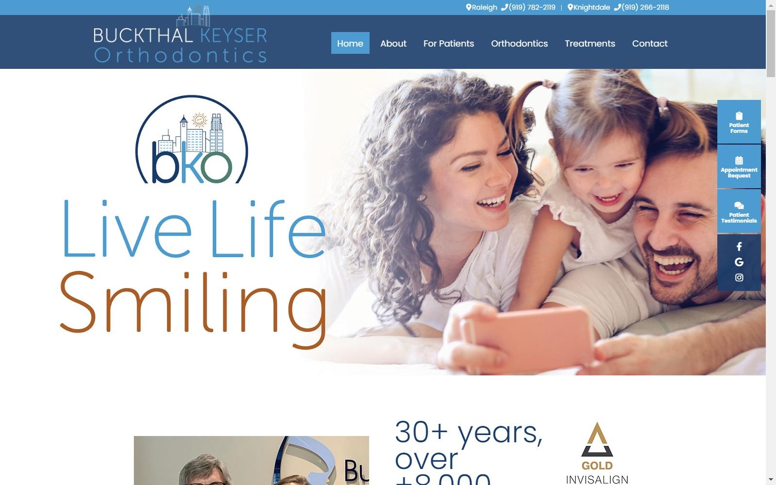 Buckthal Orthodontics Dr. James E. Buckthal DDS screenshot