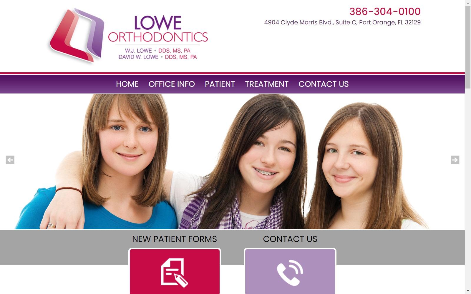 Lowe Orthodontics Lowe David W DDS screenshot