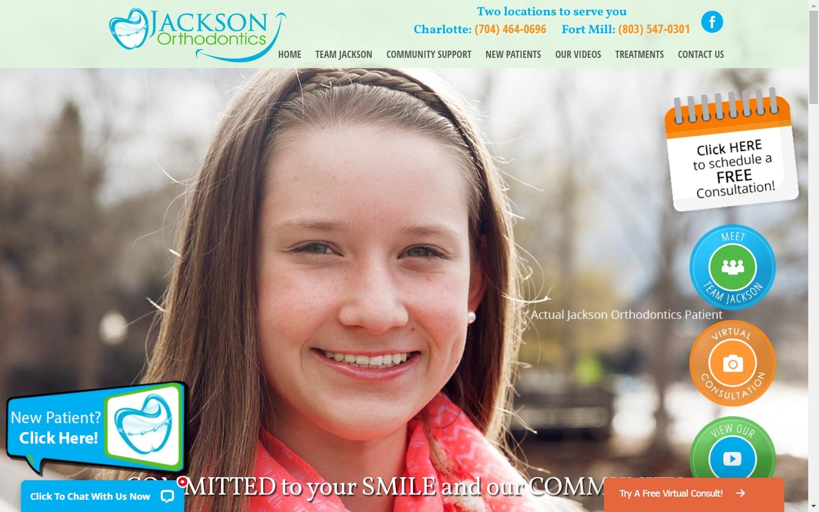 Jackson Orthodontics screenshot