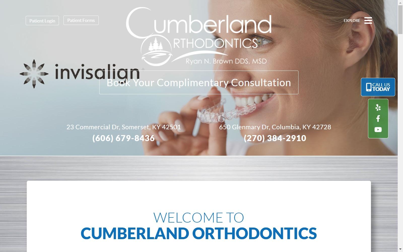 Cumberland Orthodontics PSC screenshot