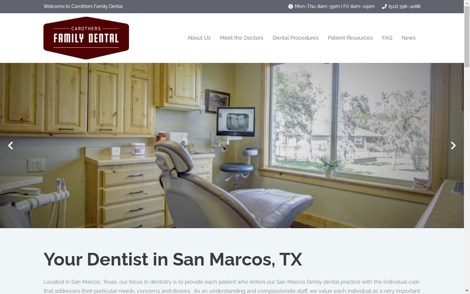 Carothers Family Dental screenshot
