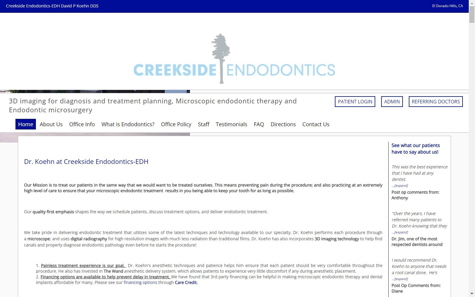 El Dorado Endodontics screenshot