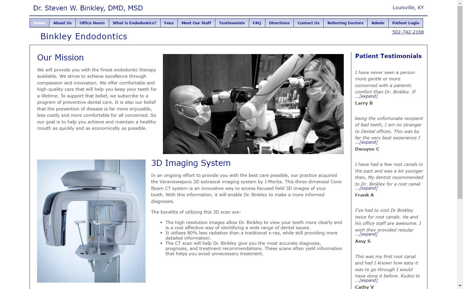 Binkley Endodontics PLLC screenshot