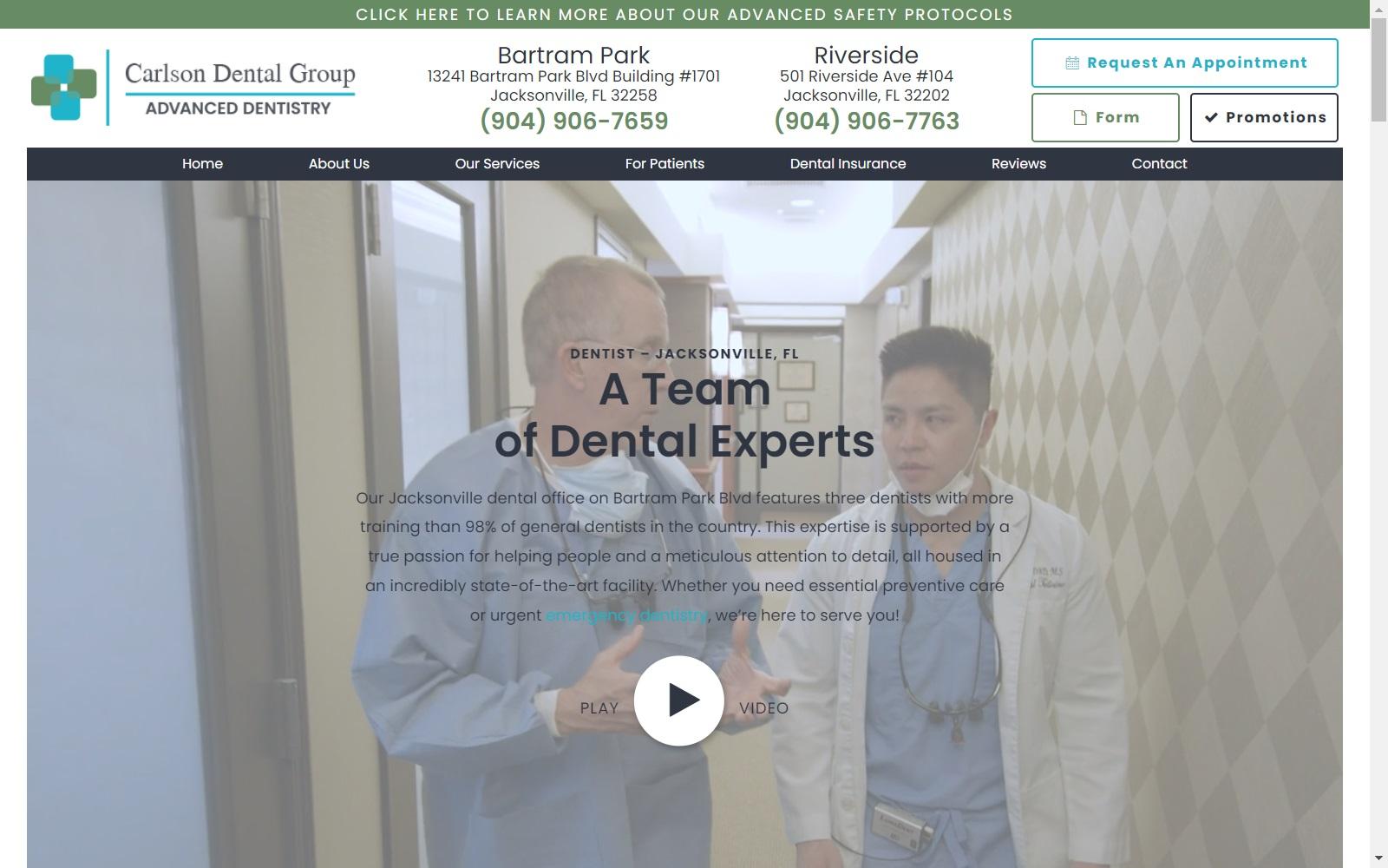 Carlson Dental Group screenshot