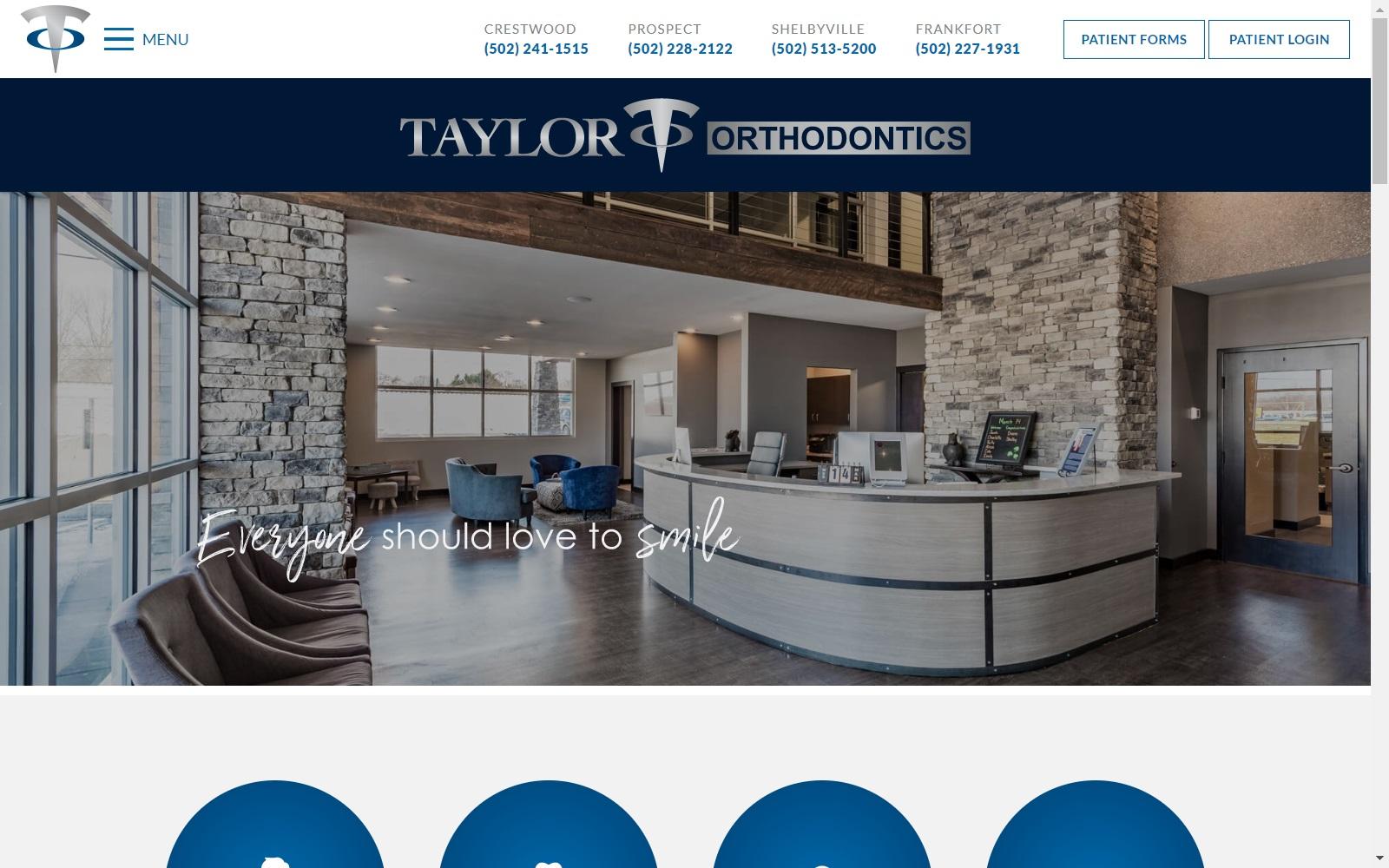 Taylor Orthodontics screenshot