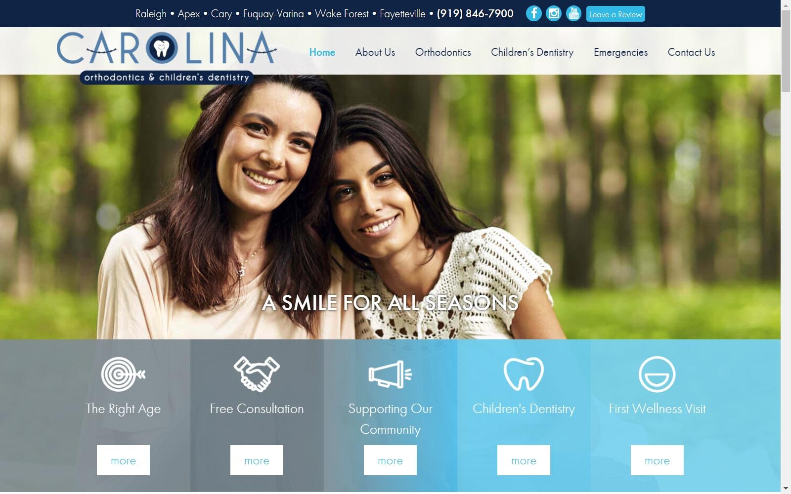 Carolina Orthodontics & Children's Dentistry screenshot