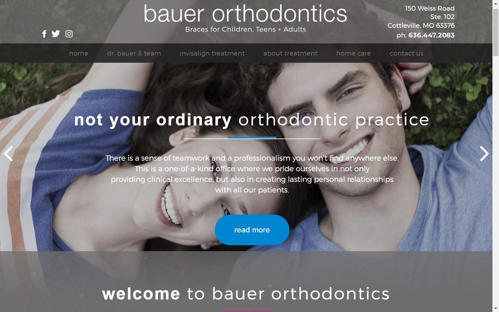 Bauer Orthodontics screenshot